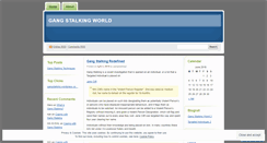 Desktop Screenshot of gangstalkingworld.wordpress.com