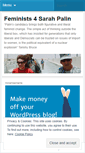 Mobile Screenshot of feminists4sarahpalin.wordpress.com