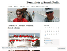 Tablet Screenshot of feminists4sarahpalin.wordpress.com