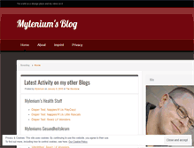 Tablet Screenshot of myleniumblog.wordpress.com