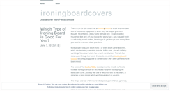 Desktop Screenshot of ironingboardcovers.wordpress.com