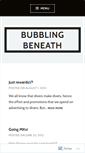Mobile Screenshot of bubblingbeneath.wordpress.com