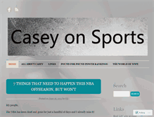Tablet Screenshot of caseyonsports.wordpress.com
