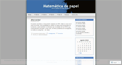 Desktop Screenshot of matematicadepapel.wordpress.com