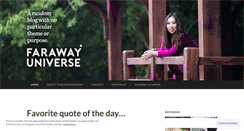 Desktop Screenshot of farawayuniverse.wordpress.com