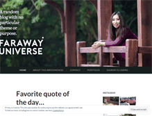Tablet Screenshot of farawayuniverse.wordpress.com