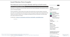 Desktop Screenshot of israelpalestinenewscompiler.wordpress.com
