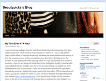 Tablet Screenshot of beautypicks.wordpress.com