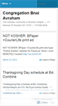 Mobile Screenshot of bnaiavraham.wordpress.com