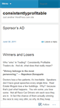 Mobile Screenshot of consistentlyprofitable.wordpress.com