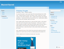 Tablet Screenshot of beyondsacred.wordpress.com