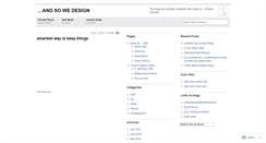 Desktop Screenshot of andsowedesign.wordpress.com