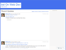 Tablet Screenshot of bstonwebdev.wordpress.com