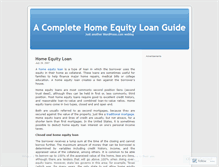 Tablet Screenshot of homeloanequity.wordpress.com