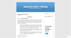 Desktop Screenshot of beasiswanad.wordpress.com