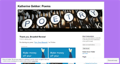 Desktop Screenshot of katherinegekkerpoems.wordpress.com