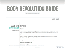 Tablet Screenshot of bodyrevolutionbride.wordpress.com