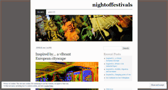 Desktop Screenshot of nightoffestivals.wordpress.com