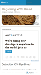 Mobile Screenshot of beginningwithbread.wordpress.com
