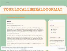 Tablet Screenshot of liberaldoormat.wordpress.com