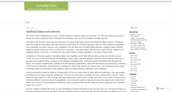 Desktop Screenshot of curiositylines.wordpress.com