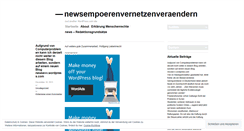 Desktop Screenshot of newsempoerenvernetzenveraendern.wordpress.com