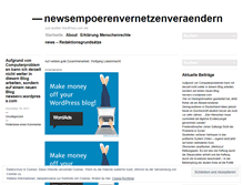 Tablet Screenshot of newsempoerenvernetzenveraendern.wordpress.com