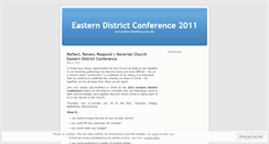 Desktop Screenshot of easterndistrictconference2011.wordpress.com