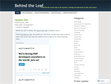 Tablet Screenshot of behindtheleaf.wordpress.com