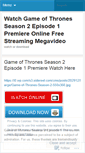 Mobile Screenshot of gameofthronesseason2episode1premiere.wordpress.com