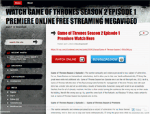 Tablet Screenshot of gameofthronesseason2episode1premiere.wordpress.com