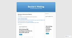 Desktop Screenshot of beckier.wordpress.com