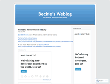 Tablet Screenshot of beckier.wordpress.com