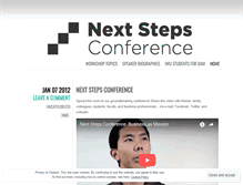 Tablet Screenshot of nextstepsconference.wordpress.com