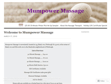 Tablet Screenshot of mumpowermassage.wordpress.com