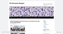 Desktop Screenshot of occasionsingers.wordpress.com