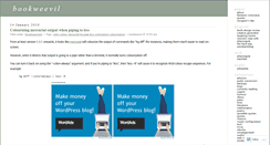 Desktop Screenshot of bookweevil.wordpress.com