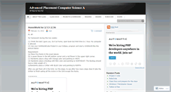 Desktop Screenshot of apcsa.wordpress.com
