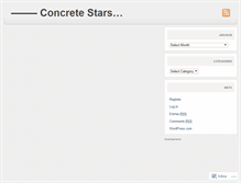 Tablet Screenshot of concretestars.wordpress.com
