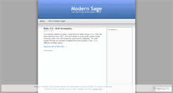 Desktop Screenshot of modernsage.wordpress.com