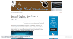 Desktop Screenshot of lefthandmarketing.wordpress.com