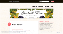 Desktop Screenshot of goodwillwine.wordpress.com