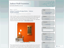 Tablet Screenshot of indoorwallfountainsinfo.wordpress.com