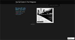 Desktop Screenshot of callcenterinthephilippines.wordpress.com