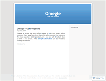 Tablet Screenshot of omeglesite.wordpress.com