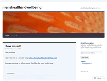Tablet Screenshot of menshealthandwellbeing.wordpress.com