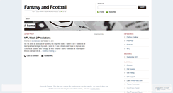 Desktop Screenshot of fantasyandfootball.wordpress.com