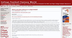 Desktop Screenshot of collegefootballfantasyworld.wordpress.com