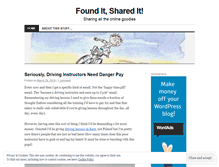 Tablet Screenshot of founditsharedit.wordpress.com