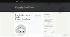 Desktop Screenshot of measuringsocialimpact.wordpress.com